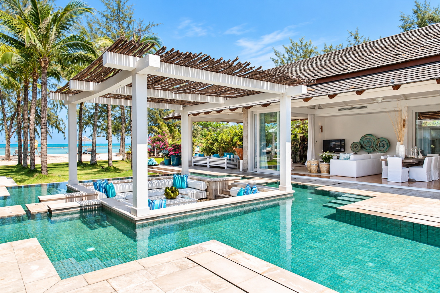 Villa Mia Koh Samui pool sala beachfront sandstone