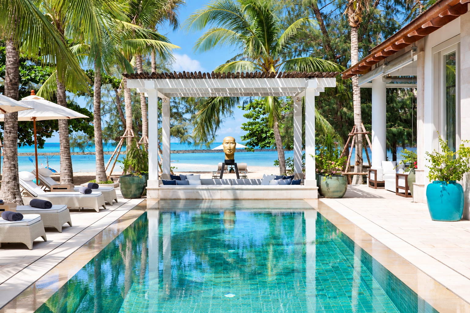 Villa Mia Koh Samui pool deck natural stone terrace