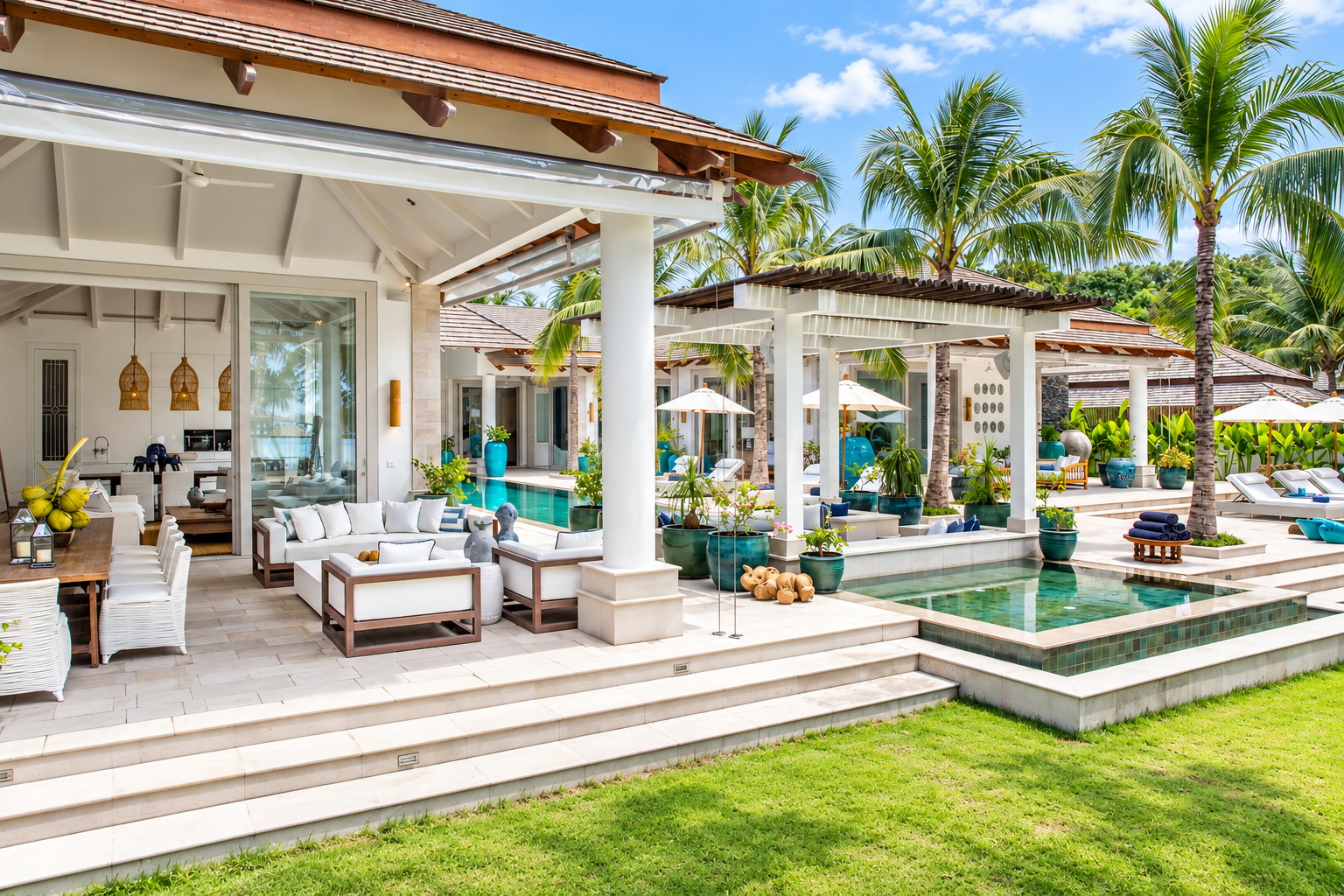 Villa Mia Koh Samui outdoor living stone terrace