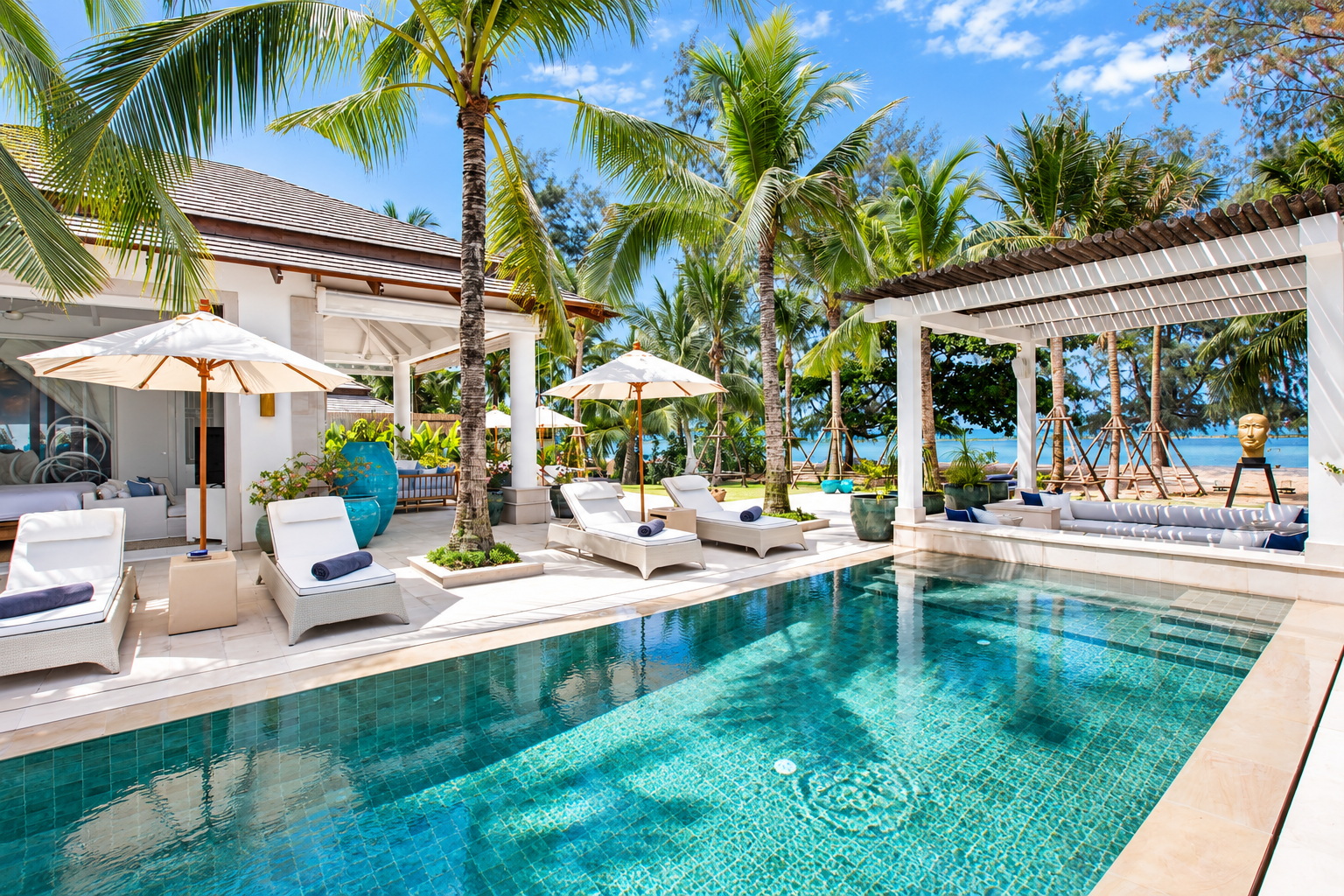 Villa Mia Koh Samui swimming pool stone coping deck
